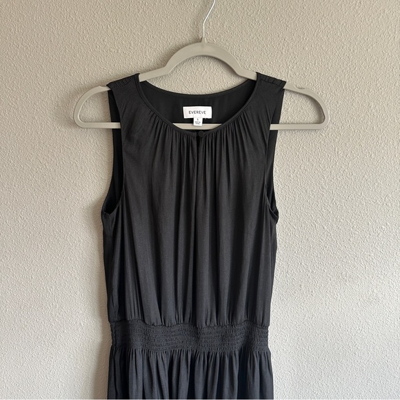 Evereve Black Tiered Maxi Dress Small - Picture 2 of 12